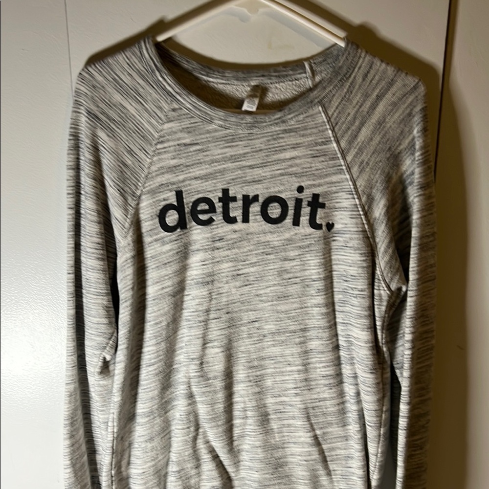 Gray Long Sleeve 'Detroit' Top